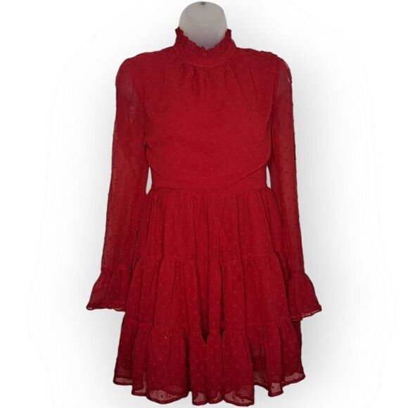 Hello Molly Women's I Stop The World Dress in Wine size 4 US - Picture 1 of 7